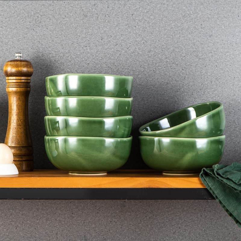 vicrays Ceramic Cereal Bowls Set - Porcelain 26 Ounce Soup