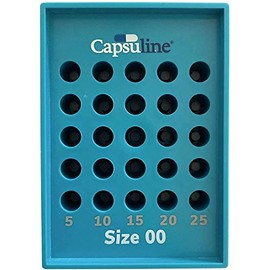 Capsule Filling Machine for Size 00 Capsule Holding Tray by Capsuline - 25 Count