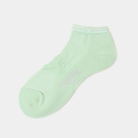 Callaway C25193100 Men's Ankle Socks (Pile, Functional Material EZ DRY), Anti-bacterial and Odor-Resistant, Golf Socks, 1130_light green