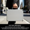 BAGAKE Locking Briefcase, Metal Brief case with Dual Combination, Aluminum