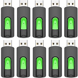 Aiibe 16GB USB Flash Drive 10 Pack 16GB Thumb Drive USB Memory Stick Data Storage Memory Stick Jump Drive (Green,10Pack)