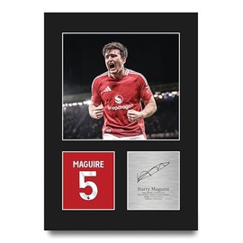 HWC Trading Harry Maguire Gifts Printed Signed Autograph Picture for Football Fans and Supporters - A4 Portrait