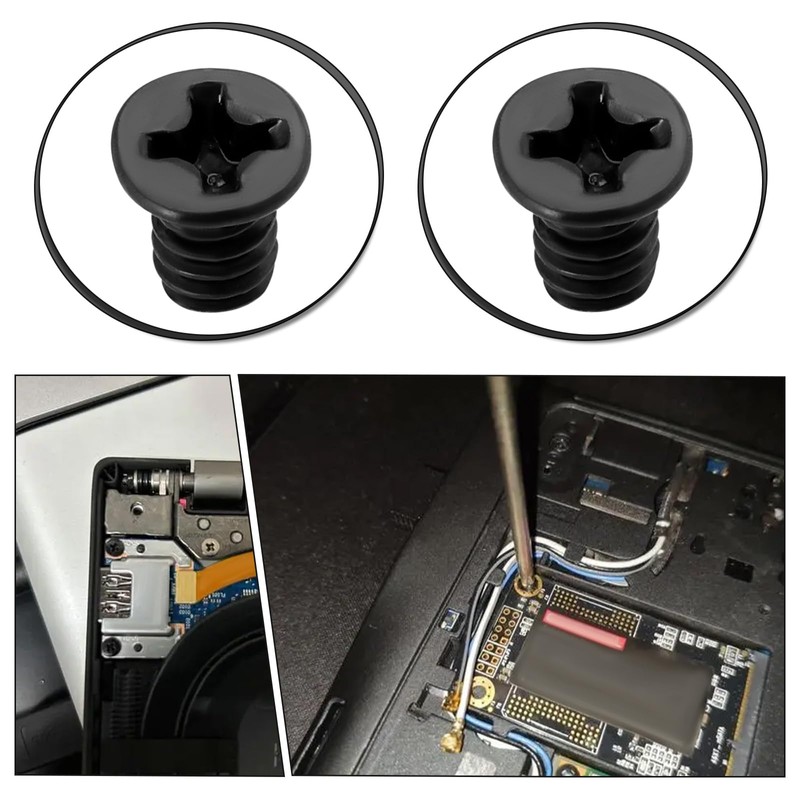 ECSiNG 100pcs Black Countersunk Head Screw Flat Phillips Head 3.5x6mm