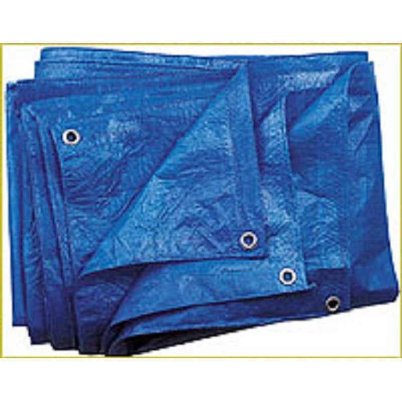 Blue Tarpaulin 60 g/m², 3 x 3 m Fabric Tarpaulin