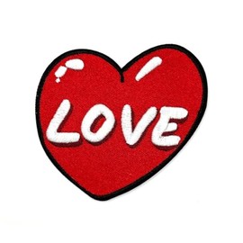 Generic 3.5"" Love Iron On Patch - Embroidered Vintage Aesthetic Cute Love Applique Appliques Iron On Sew On Patches for Holes, Clothing, Jeans, Hat, Backpacks, Clothes - Love Heart Iron On Patch