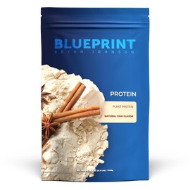 Blueprint by Bryan Johnson Vegan Protein Powder – Plant Based Hemp Protein with 27g Protein Per Serving – Low Calorie, Chai Flavored Protein for Women & Men – Dairy Free, Soy Free – 15 Servings