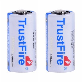 TrustFire CR123A CR123 123A 85177 Lithium Battery 1400mAh 3.0V Batteries Cell - 2* CR123A Battery