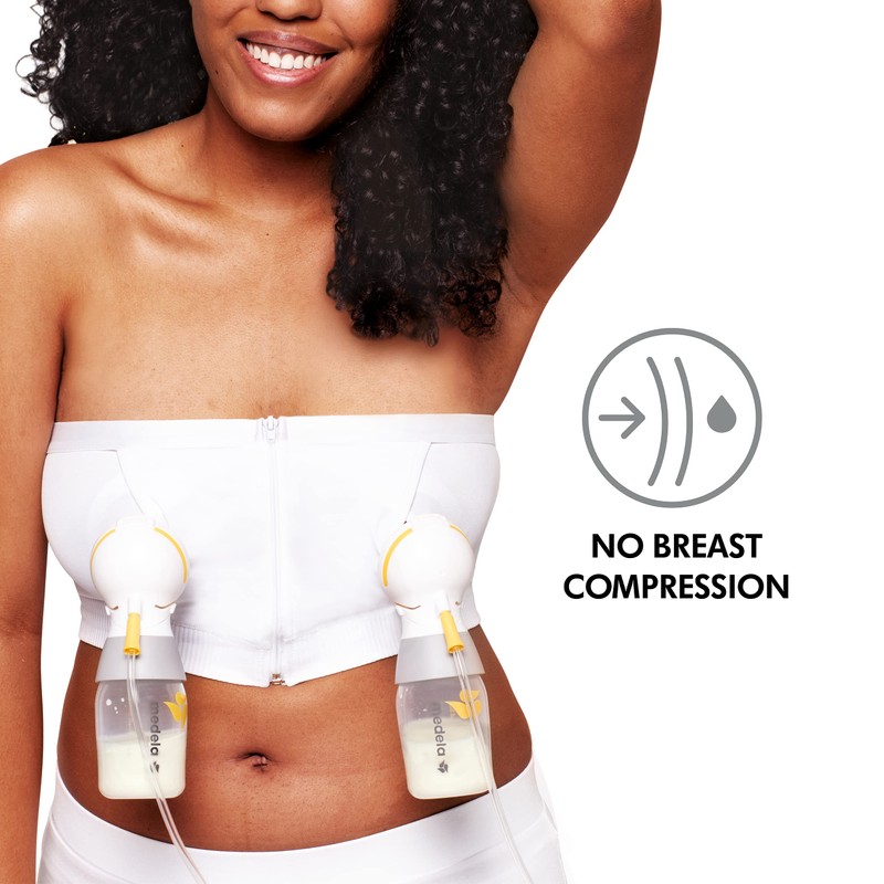 Medela Hands Free Pumping Bustier, Easy Expressing Pumping Bra with