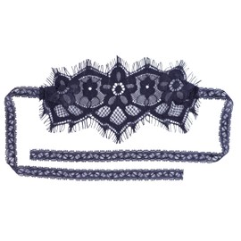 Bonnie Z. Leonardo Women Mysterious Black Lace Masks Lace Blindfold Eye Mask Devastatingly Beautiful