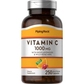 Piping Rock Vitamina C 1000 Mg 250 Caps Con Bioflavonoides Sabor Sin sabor