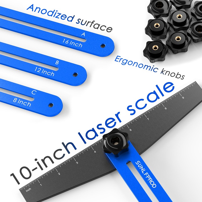 SUNLFPROD Stair Tread Template Tool - Solid Stair Tread Gauge,