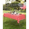 Smiry 8 Packs Gingham Disposable Table Cloth, 54 x 108