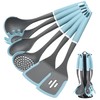 Kitchen Cooking Utensils Set, Non-Stick Spatula Set with Rotating Stand,
