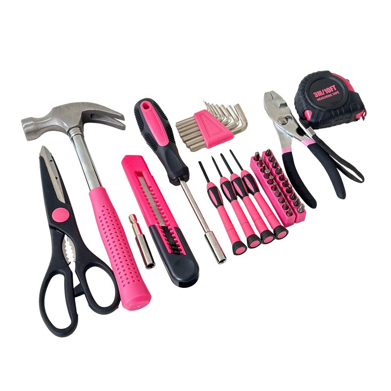 Hantinstom 39-Piece Household Tools Kit Essential Home Repair Set with