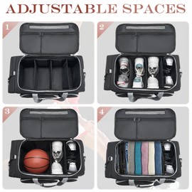 JMIANeodark Gym Bag for Women & Men, Sneaker Travel Bag with Multiple Carrying Options, Sneaker Backpack with Multiple Compartments, Sneaker Bag for Travel Gym