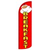 NEOPlex - "Breakfast 12-Foot King Size (WINDLESS) Swooper Feather Flag