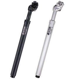 DJC Bike Suspension Seatpost Rubber MDU Memory Damper Shock Absorber Seat Post Ultralight Aluminum Body 26.8 27.2 28.6 30 30.4 30.9 31.6mm MTB Road Bike(31.6mm Black)