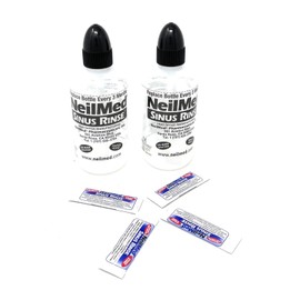 NeilMed Sinus Rinse 2  Bottles 8 oz + 4 Packet Exp: 11/2026 Natural Sinus Relief