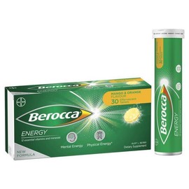 Berocca Buy Berocca Energy Mango & Orange 30 Effervescent Tablets Online