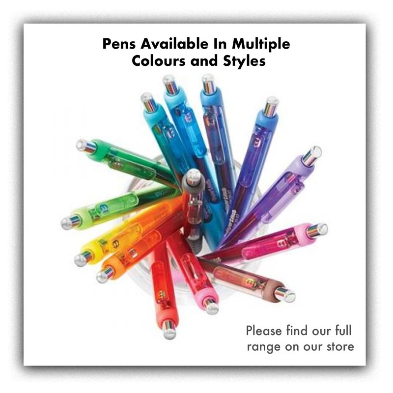 Glamza Ballpoint Pens 0.7mm Blue Ink – Retractable Writing Pens
