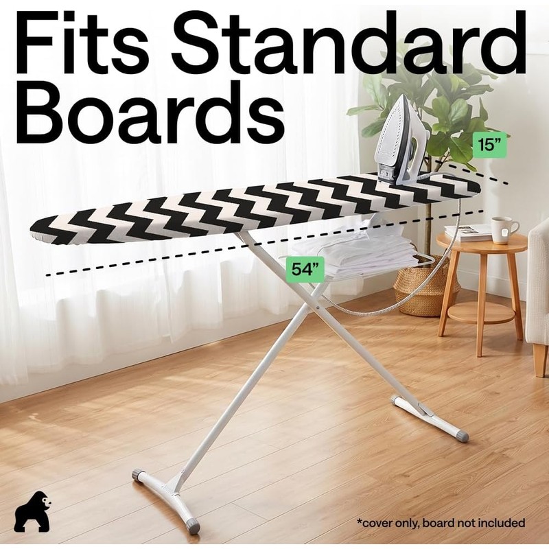 GORILLA GRIP The Original Ironing Board Cover and Pad, Silicone