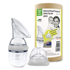 haakaa Gen 3 Recolector de leche materna y tapa de biberón (5oz./160ml) Gris