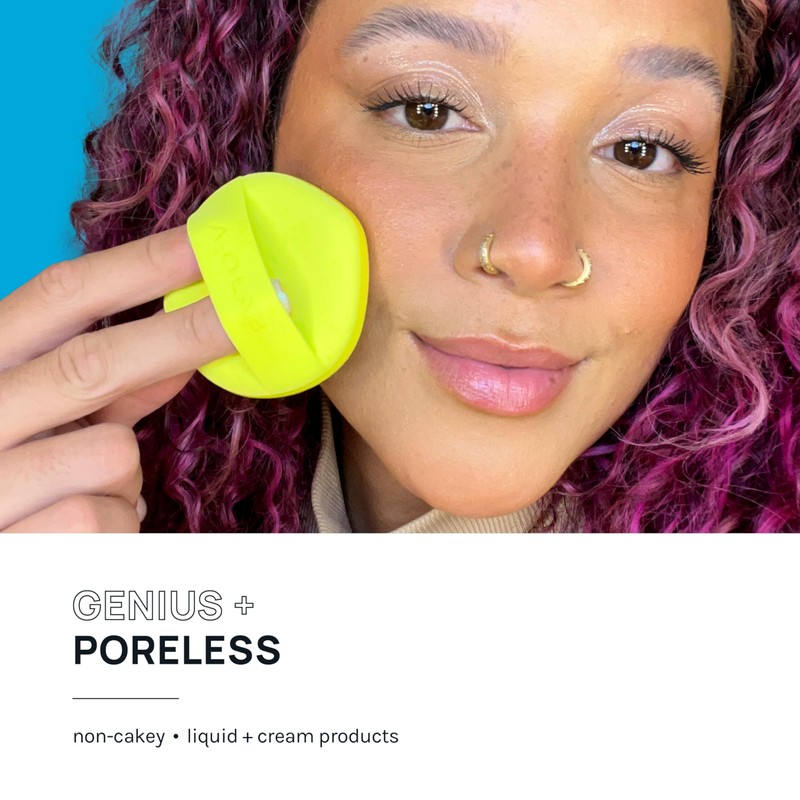 AOA Studio Silky Silicone Makeup Sponge Set, Reusable Cosmetic Applicators