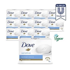 Half Club/Dove Soap Large Size Sensitive Bar 135g 12 Pieces / 도브 비누 대용량 센서티브바 135g 12개