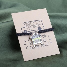 Bus Driver Charm Adjustable Bracelet Thanks For Going The Extra Mile Bus Driver School Bus Driver Gift (Bus Driver- br)