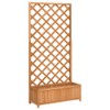Gecheer Planter with Trellis Brown Solid Wood Fir