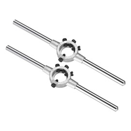 CoCud Die Stock Wrench, Fit M4-M6 / 6mm-20mm (OD) Round Dies, Adjustable Die Handle Holder - (Applications: for Machine Thread Repair), 2-Pieces