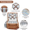 Picnic Cooler Basket Set for 2 Persons with Large Waterproof