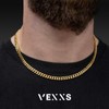 VEXXS Men's Gold Chain Flat Cut010