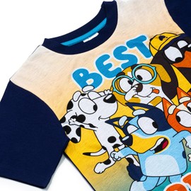 Bluey Boys Pyjamas Set – Toddler Sleepwear, Boys Character PJs, Comfortable Nightwear, Sleep Set, Kids Bedtime Clothes, Soft Sleepwear for Kids 3-4 Years Blue