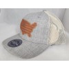 Local Crowns USA Leather Patch Trucker Heather Gray Snapback hat
