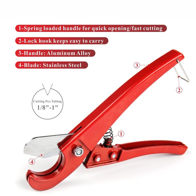 IWISS iCrimp PEX Pipe Cutters Tool for Cutting 1/8"-1" PEX