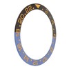 Ceramic Watch Bezel Insert 38mm Blue Black Base Gold Digit