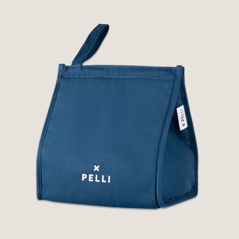 Pelli Big Break Canvas Insulated Lunch Bag, Charcoal Grey
