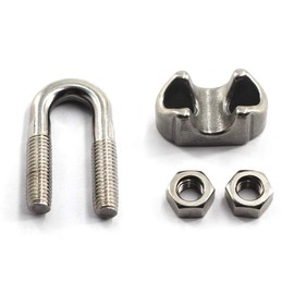 M14 Wire Rope Clamp 304 Stainless Steel Cable Clamp U-Bolt Attachment (Pack of 2)