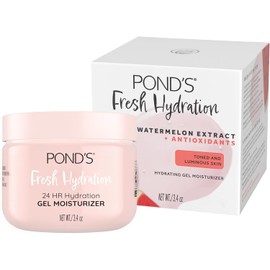 POND'S Gel hidratante facial con extracto de sandía y antioxidantes para una piel tonificada y luminosa, 3,4 oz
