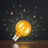 loedis 5 Pack Yellow G40 LED Christmas Replacement Light Bulbs,