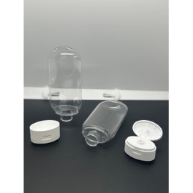 Caribbean Coastal Delights 24- Pack - 4 oz Clear PET Tottle Bottles with White Snap Top Caps, Ideal for Creams, Lotions, Cosmetics & More - Great for Travel and Camping - Made in USA