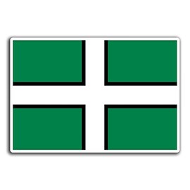 2 x 10cm Window Cling Devon Flag England Vinyl Stickers - UK Britain Travel Static Cling Sticker #32815