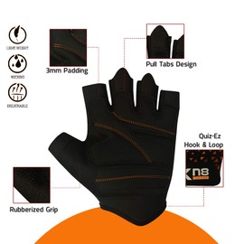 Xn8 Weight Lifting Gloves Non-Slip Breathable Gym Gloves Women Men for Bodybuilding Training Powerlifting Cycling Padded Palm Protection Workout Gloves