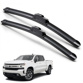 EZ Motoring For 2019-2024 Chevy Silverado Sierra 1500 Windshield Wiper Blade Hybrid Silicone
