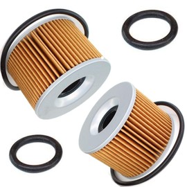 Kurihina Compatible with Two Oil Filter/O-Rings Fits For Kawasaki KZ440 KZ550 KZ650 KZ1000 KZ1100 ZX550 ZX750 ZX1000 ZL600 ZL900