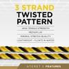 ATERET Twisted 3-Strand Yellow & Black Polypropylene Rope Monofilament I
