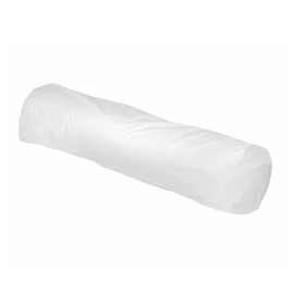 Toison d'or Charlotte White Cotton Percale Bolster Bolster with Fastening 90cm