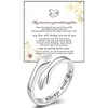 DIOWUS Granddaughter Hug Ring For Hope Rings, Stainless Steel Motivation