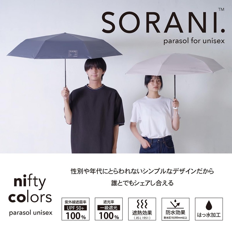 Nifty Colors 5196BG Folding Umbrella, Solani Blackout Bicolor Mini 60